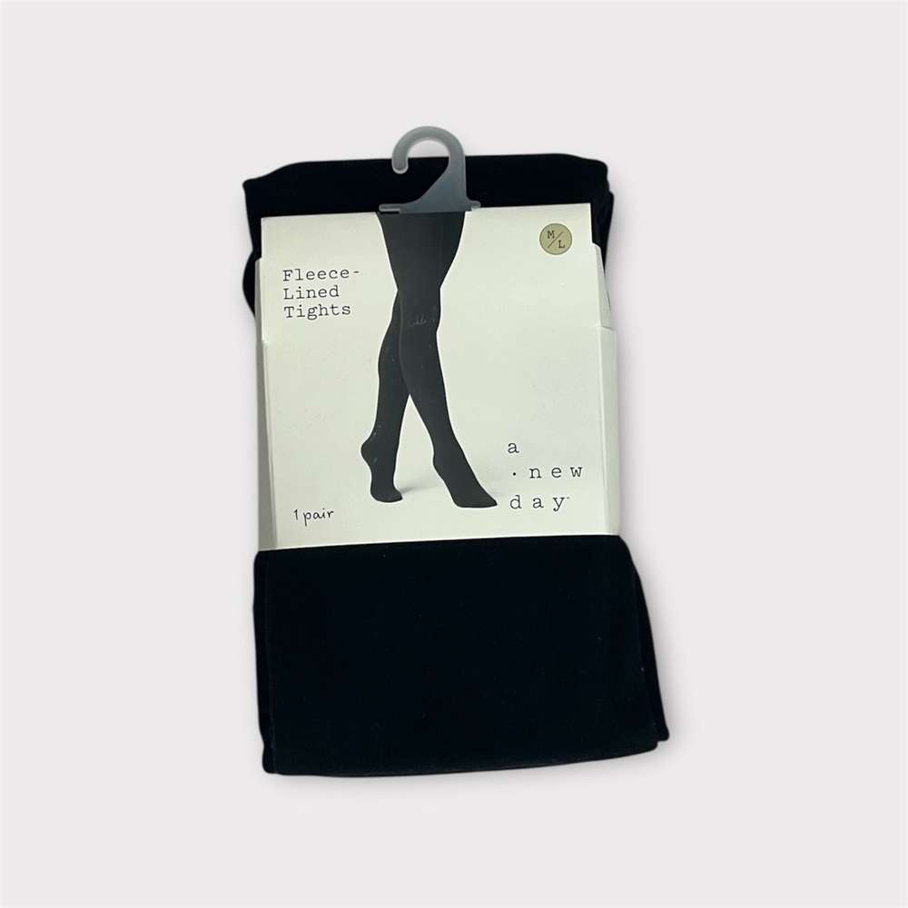 A New Day Women's Fleece Lined Tights 1 Pair Size M/L